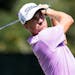 August 28, 2016: Justin Thomas teeing off during the final round of play at The Barclays, on the Black course, at Bethpage State Park in Farmingdale, 
