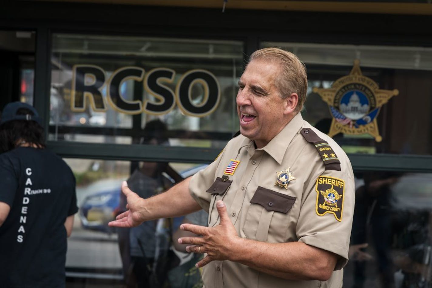 Ramsey County Sheriff Bob Fletcher attended a grand opening event for a new substation on Rice Street in St. Paul on Aug. 5.