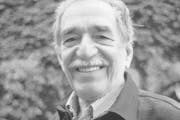 black and white photo of author Gabriel García Márquez