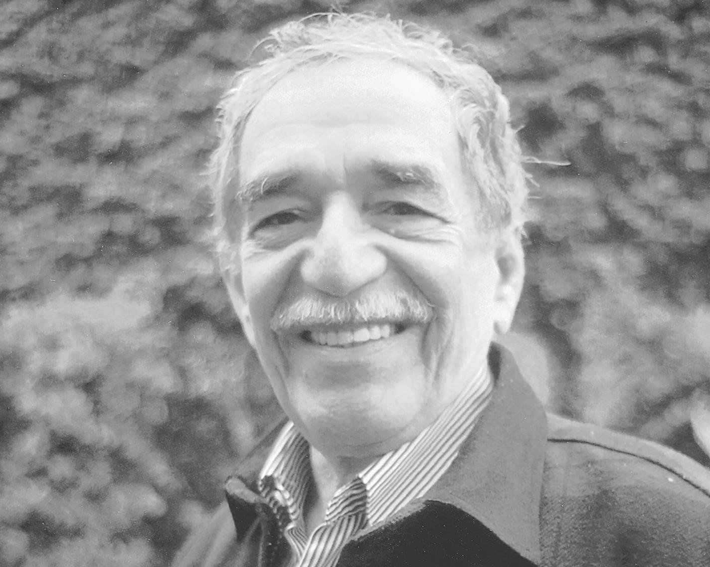 black and white photo of author Gabriel García Márquez