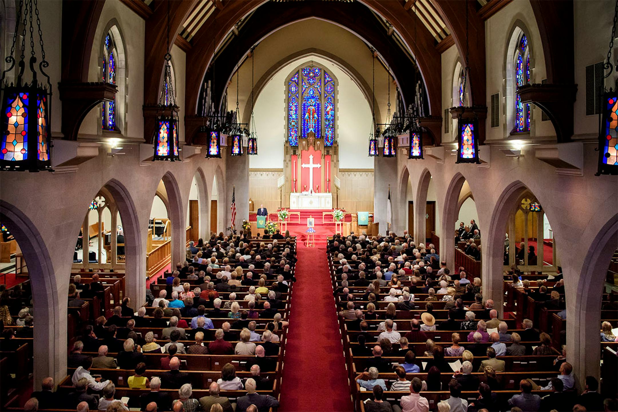 Former Gov. Wendell Anderson's funeral, Monday at Mount Olivet Lutheran Church, Minneapolis.