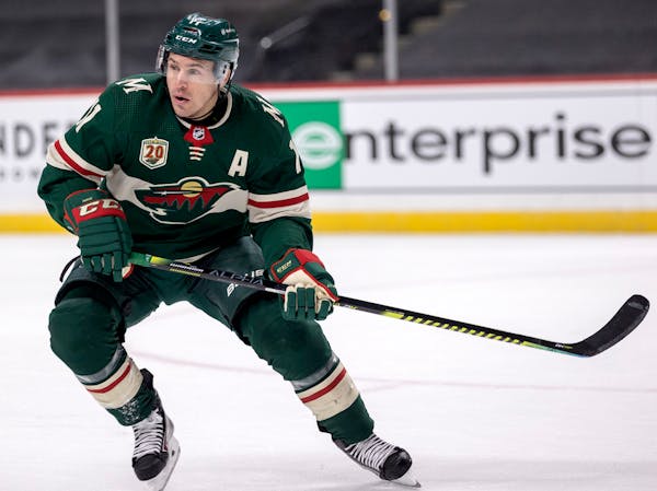 Zach Parise (11) of the Minnesota Wild was back in the lineup on Wednesday.