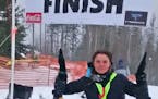 Carla Goulart from Brazil was the first female finisher among the runners in the Arrowhead 135-mile ultramarathon. It was her fourth attempt at finish