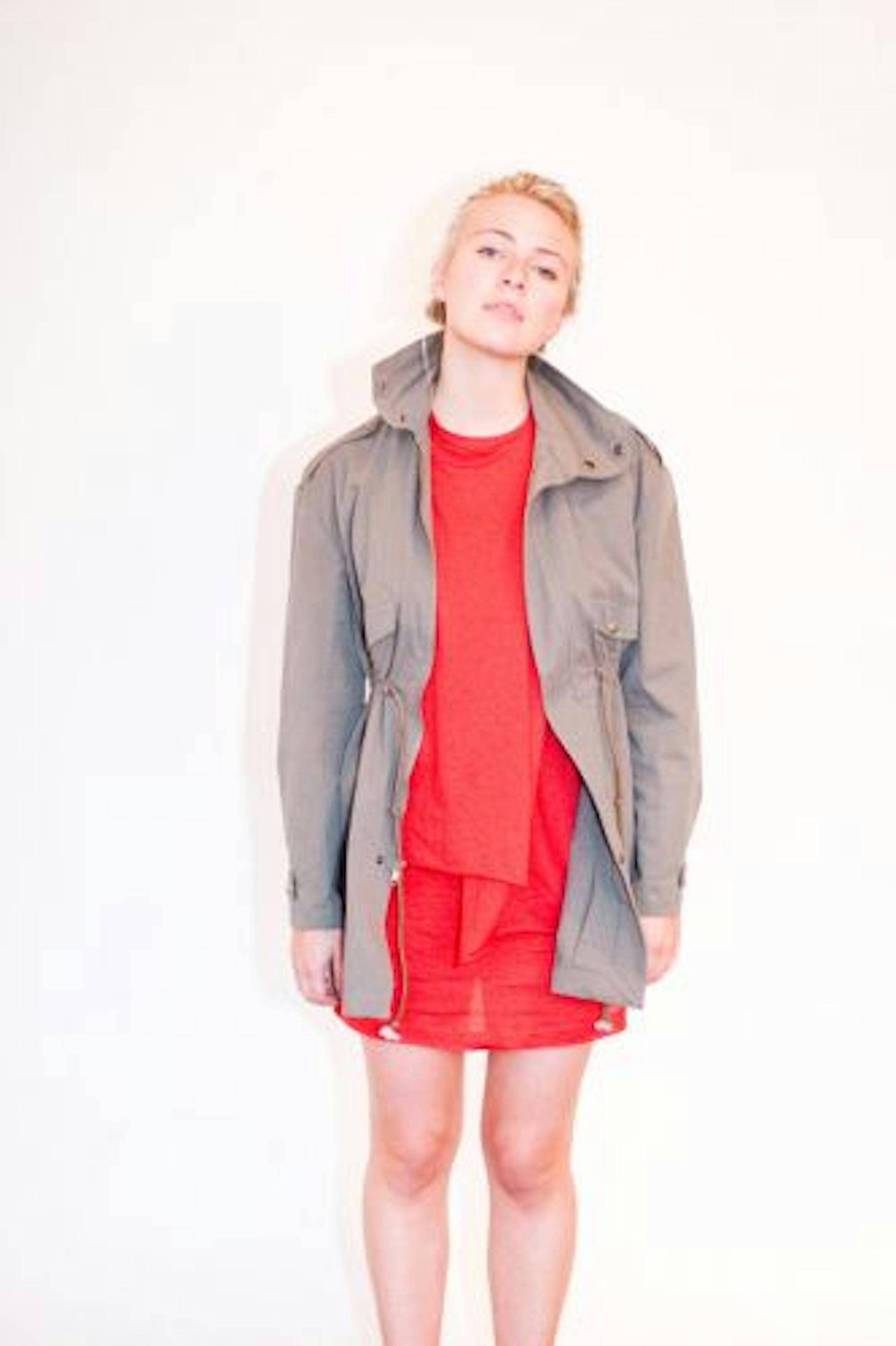 Pick of the week: Frances Zerr military jacket ($180) and jersey dress ($100)