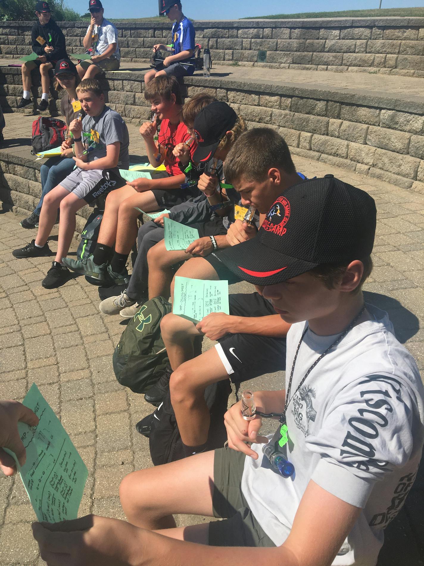 Duck and goose calling are among skills taught at Woodie Camp. Once the province of the now-defunct Minnesota Waterfowl Association, Woodie Camp is now staffed with volunteers and funded by a variety of sportsmen's clubs statewide.