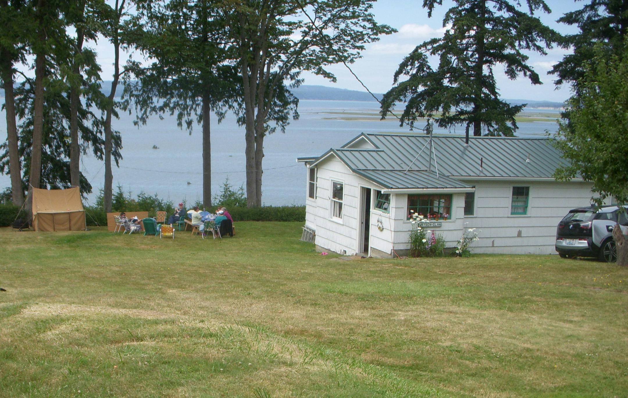 The cabin on Warm Beach is about 50 miles north of Seattle on Puget Sound.