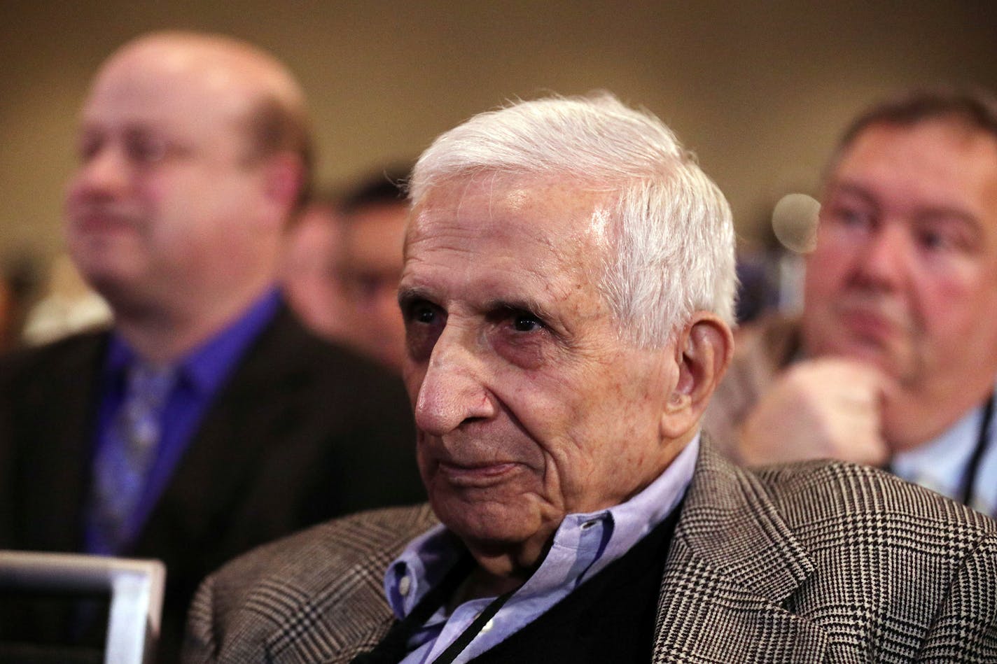 Longtime Minneapolis Star Tribune sports columnist Sid Hartman listened as NFL Commissioner Roger Goodell answered his question during Wednesday's press conference. ] ANTHONY SOUFFLE &#xef; anthony.souffle@startribune.com NFL Commissioner Roger Goodell held his annual State of the NFL press conference Wednesday, Jan. 31, 2018 in the grand ballroom at the Hilton Hotel in downtown Minneapolis.