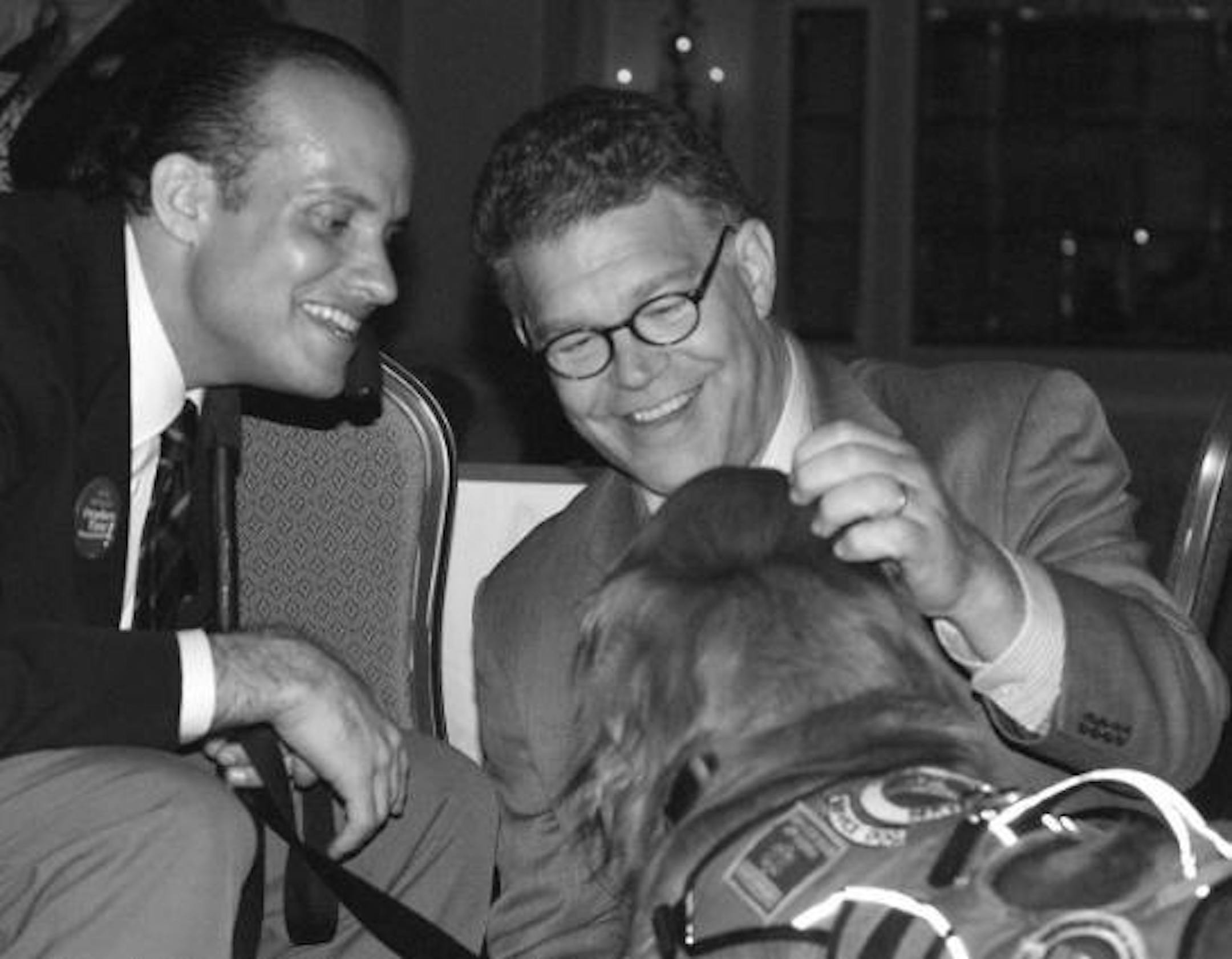 Franken, Montalvan and his dog Tuesday.