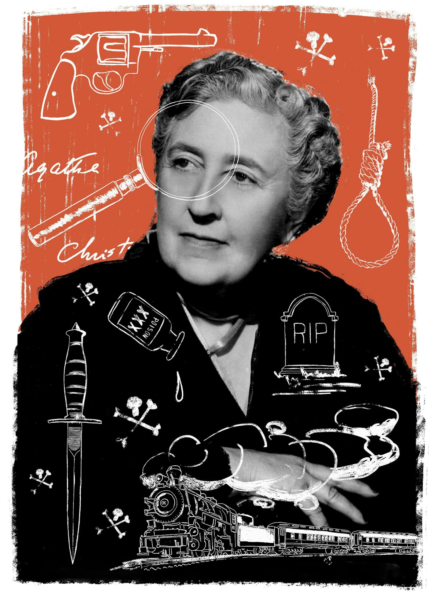 Agatha Christie, 100 years later. Mike Rice, Star Tribune illustration Based on a photo by Angus McBean