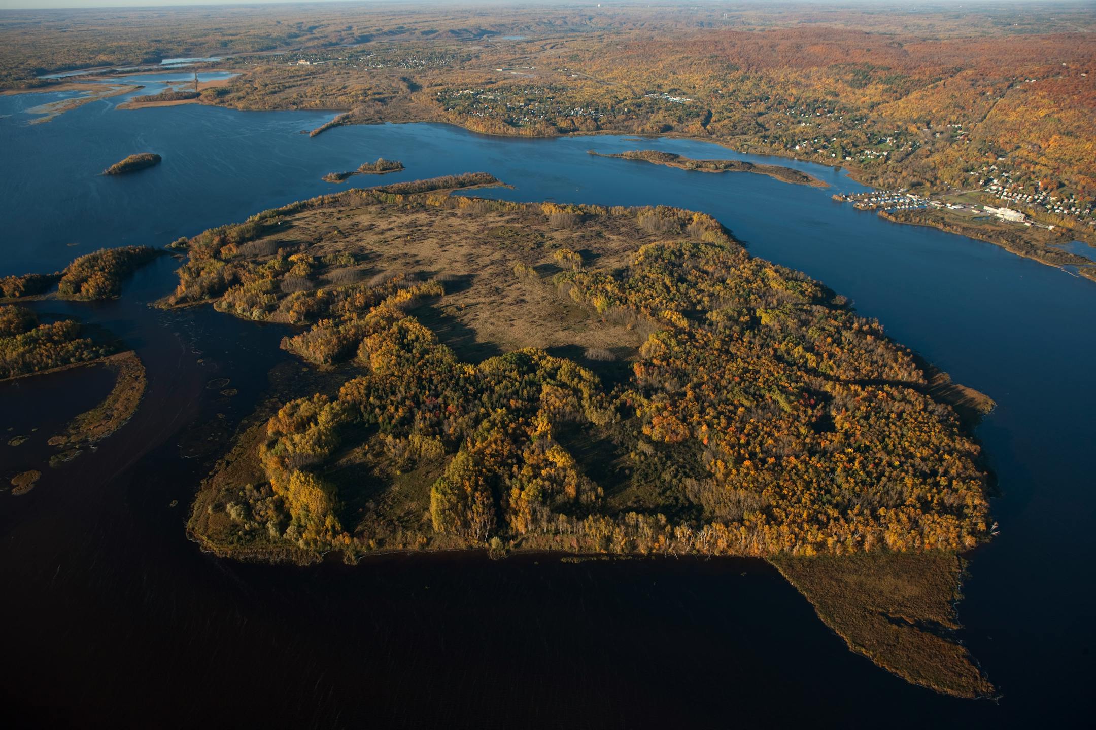 Clough Island, in the St. Louis River estuary at Duluth, has been bought by the Nature Conservancy.