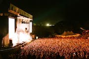Fans packed Avenue of the Saints Amphitheater near Des Moines last year for Hinterland, when the festival featured Zach Bryan and Bon Iver.