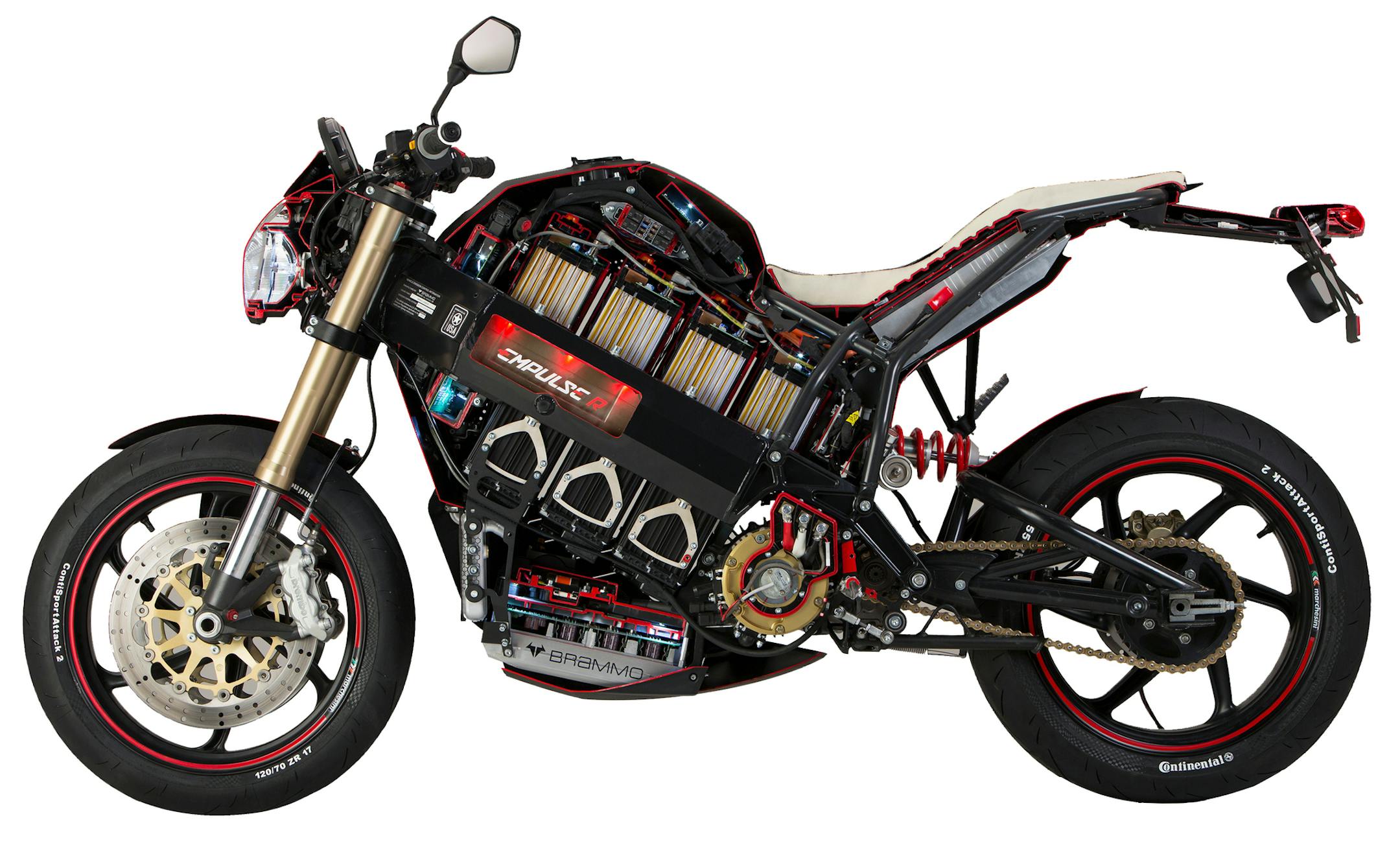 With its unique water cooled motor, six speed gearbox and integrated J1772 rapid charging, the Empulse remains as the market leader in the category. A top speed of 110mph (177kph) and a 3kW onboard charger means the Brammo Empulse retains its crown as the world&#x201a;&#xc4;&#xf4;s fastest electric motorcycle in serial production both riding and charging. The 2014 Empulse embodies many new and improved components making it an EV technology tour de force.