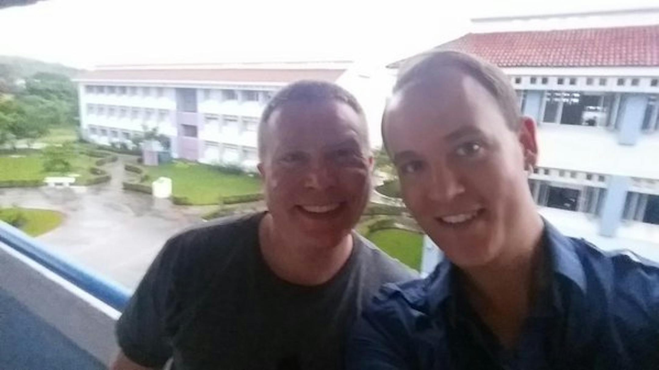 Newlyweds Dave Larson and Travis Stanton of Rochester.