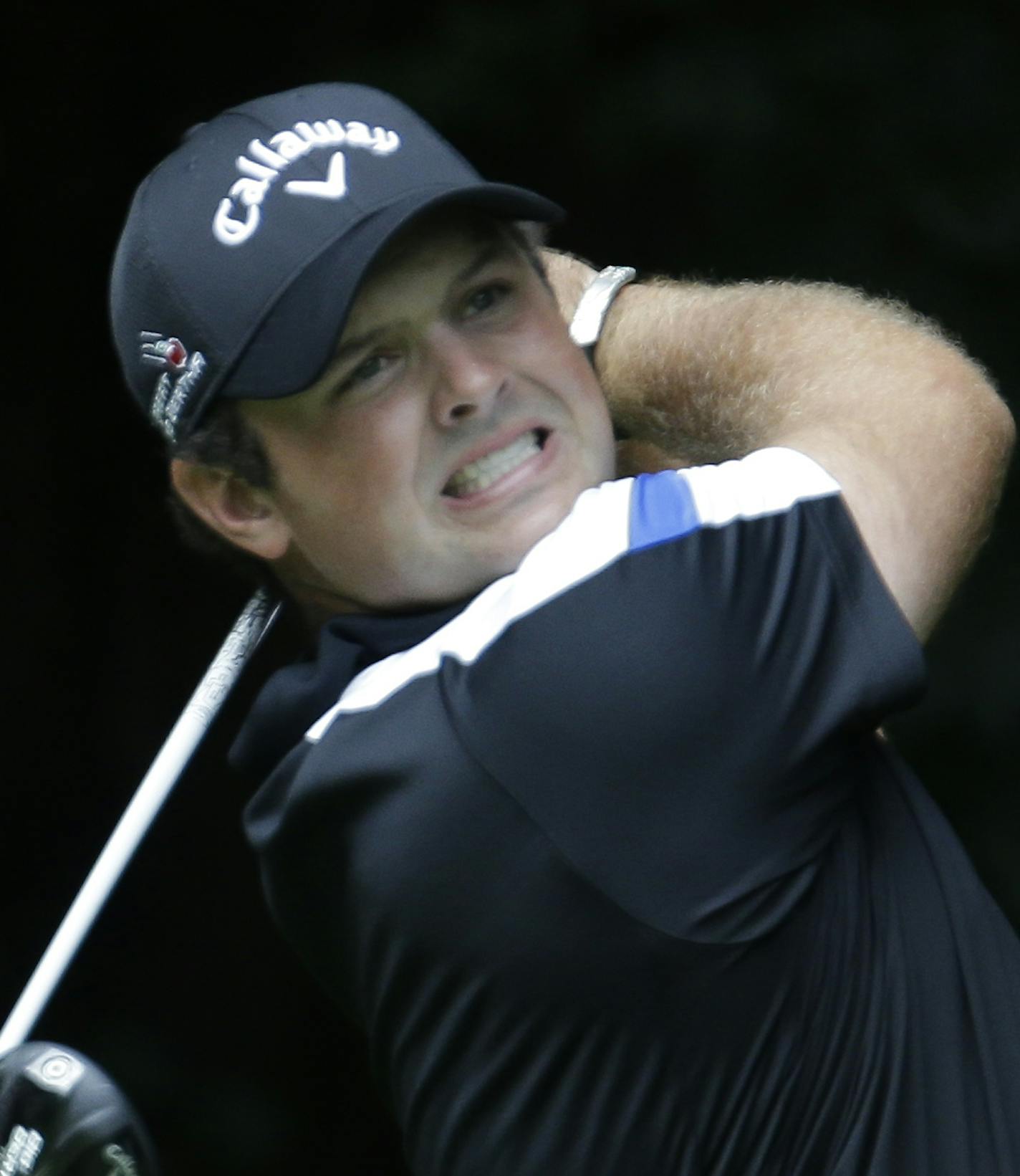 Patrick Reed tees during the third round of the BMW Championship golf tournament at Crooked Stick Golf Club in Carmel, Ind., Saturday, Sept. 10, 2016. (AP Photo/AJ Mast) ORG XMIT: INAMOTK_324