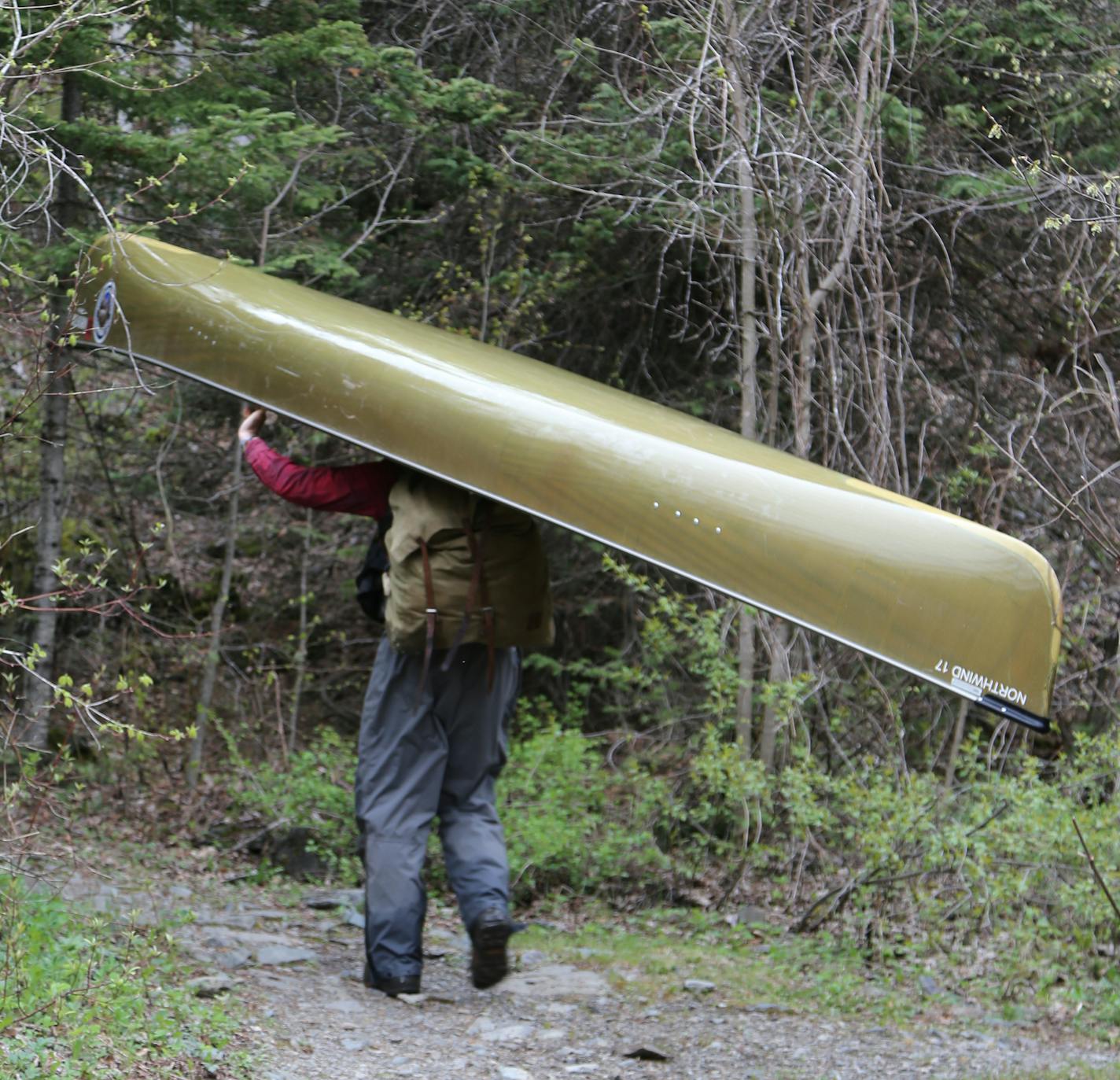 The portage from Sucker Lake to Ensign Lake is flat and short, readily accommodating traveling paddlers moving through the area as well as day anglers.