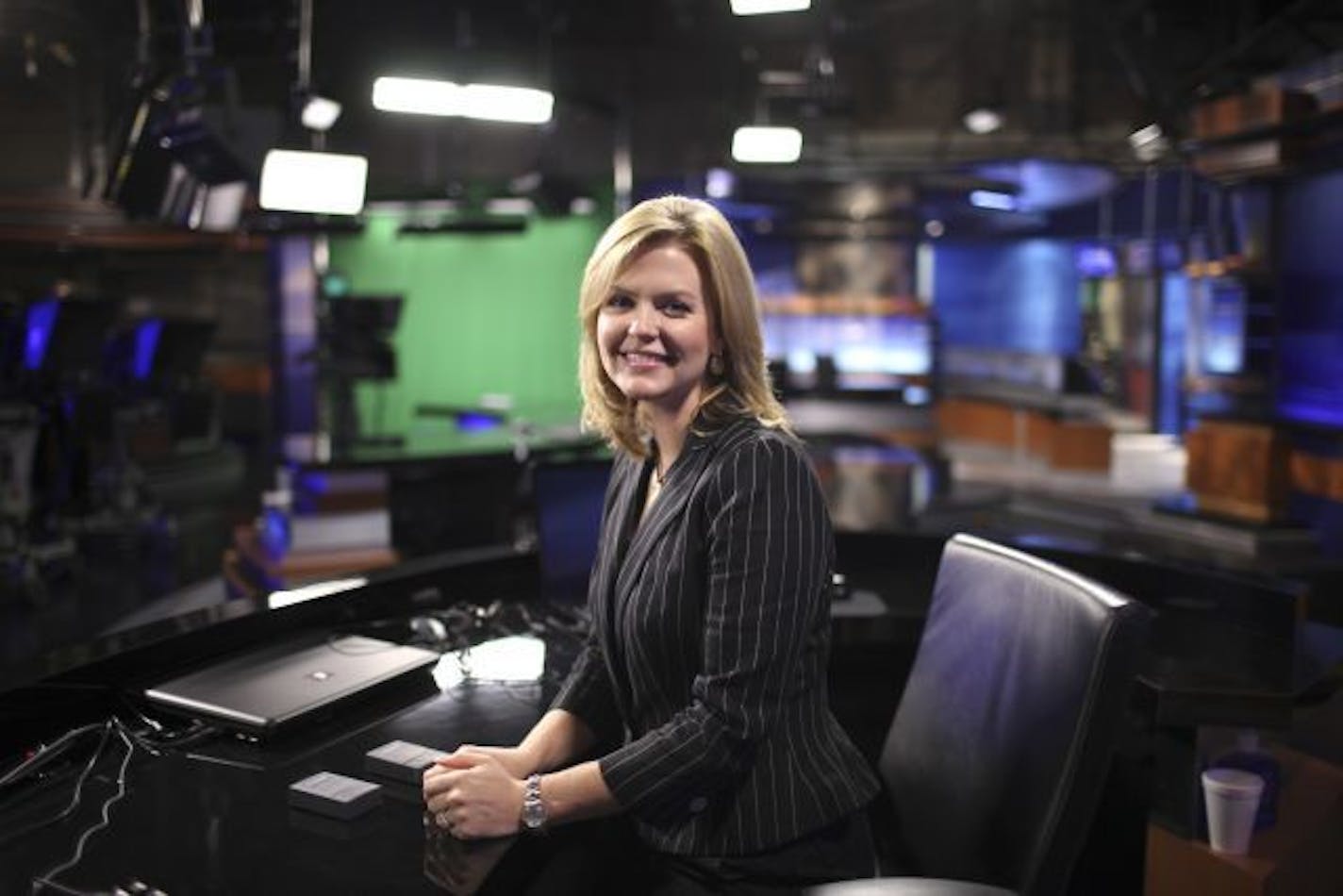 Megan Newquist is the new anchor hired for the Channel 45 evening newscast. She was photographed on the set Wednesday afternoon.