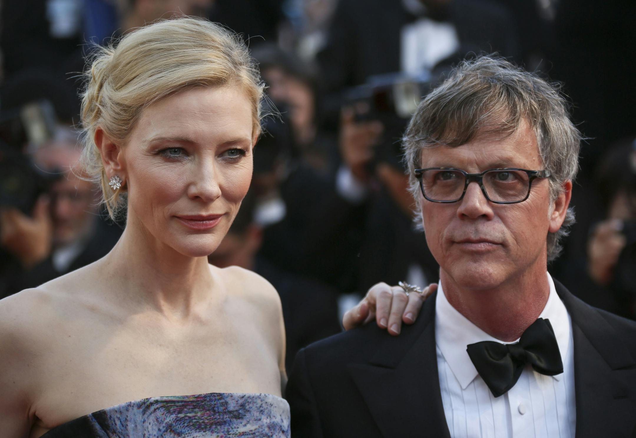 Cate Blanchett and Director Todd Haynes pose for photographers upon arrival for the screening of the film Carol at the 68th international film festival, Cannes, southern France, Sunday, May 17, 2015. (Photo by Joel Ryan/Invision/AP) ORG XMIT: INVW