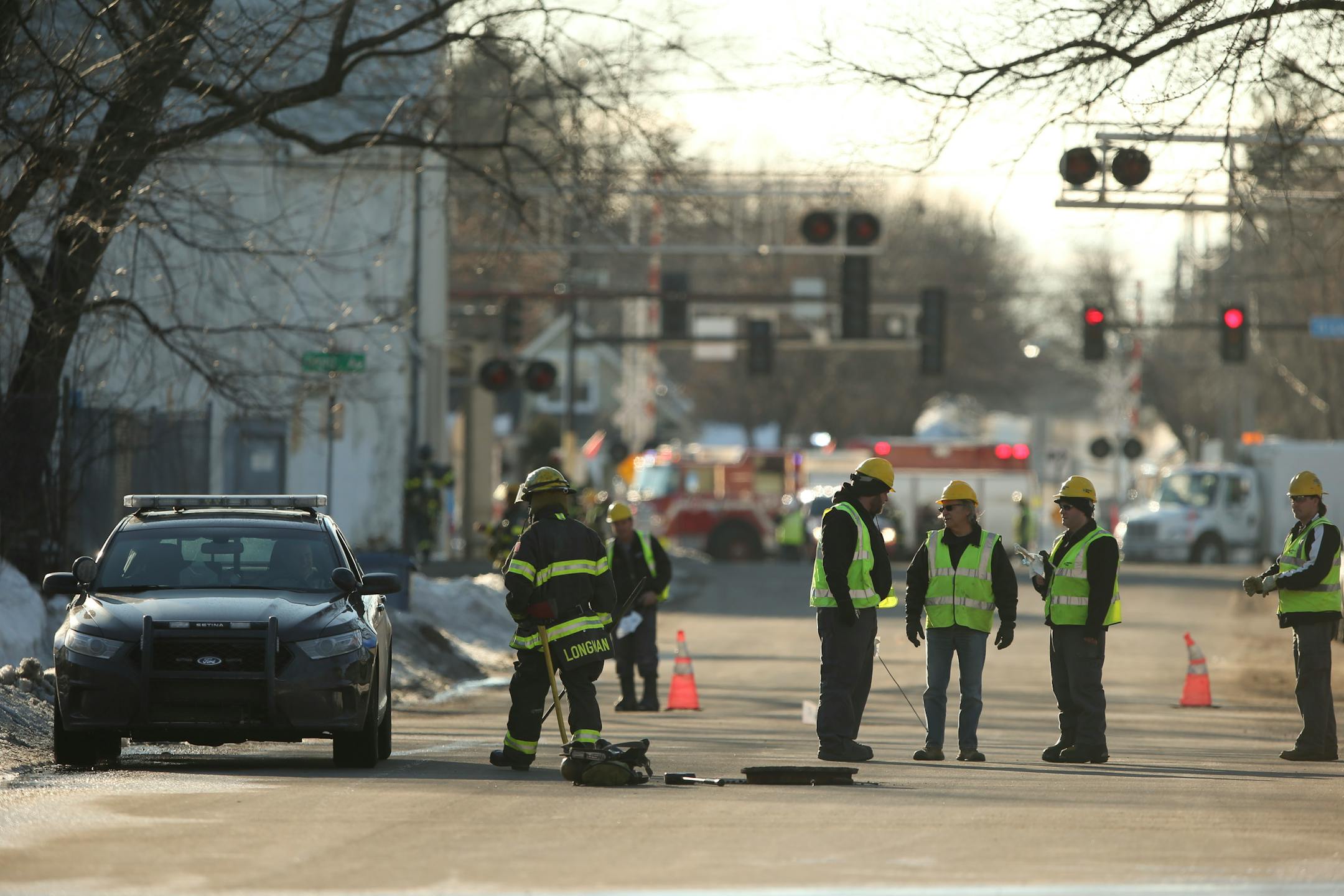 A possible gas leak caused officials to close streets near E. 35th St. and Hiawatha Ave. Wednesday afternoon in Minneapolis.