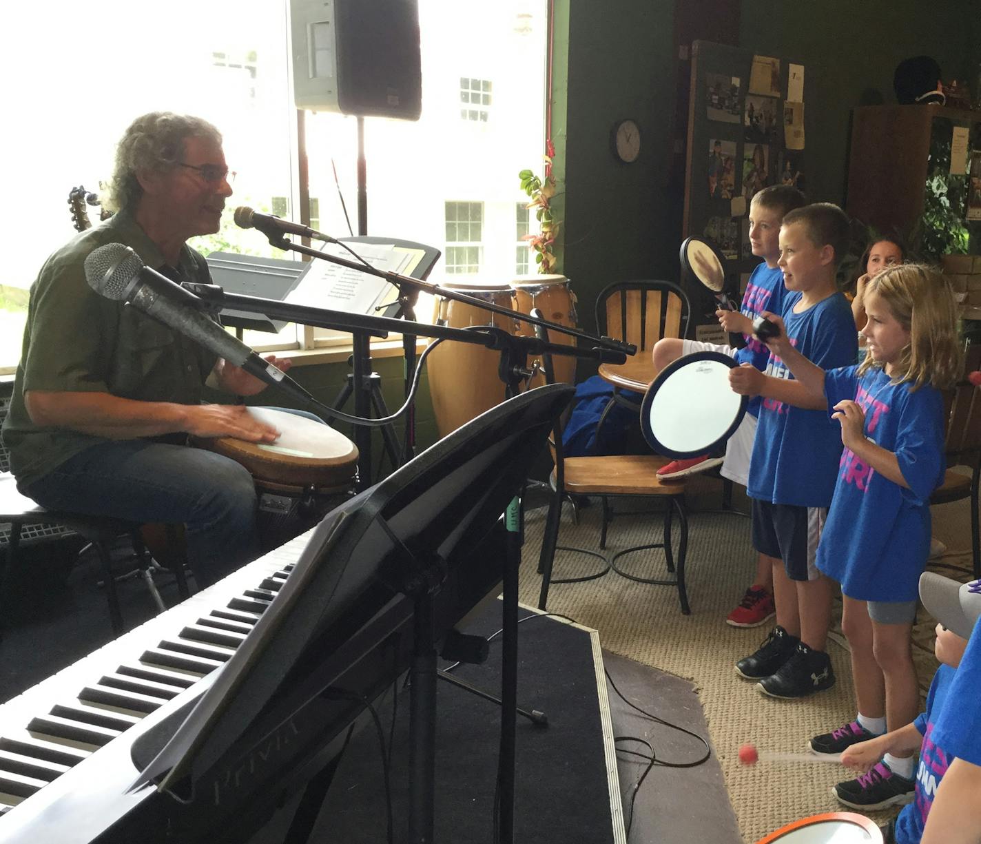 The Lovin' Spoonful drummer Mike Arturi works with students at Universal Music Center, a nonprofit music school he started in Red Wing