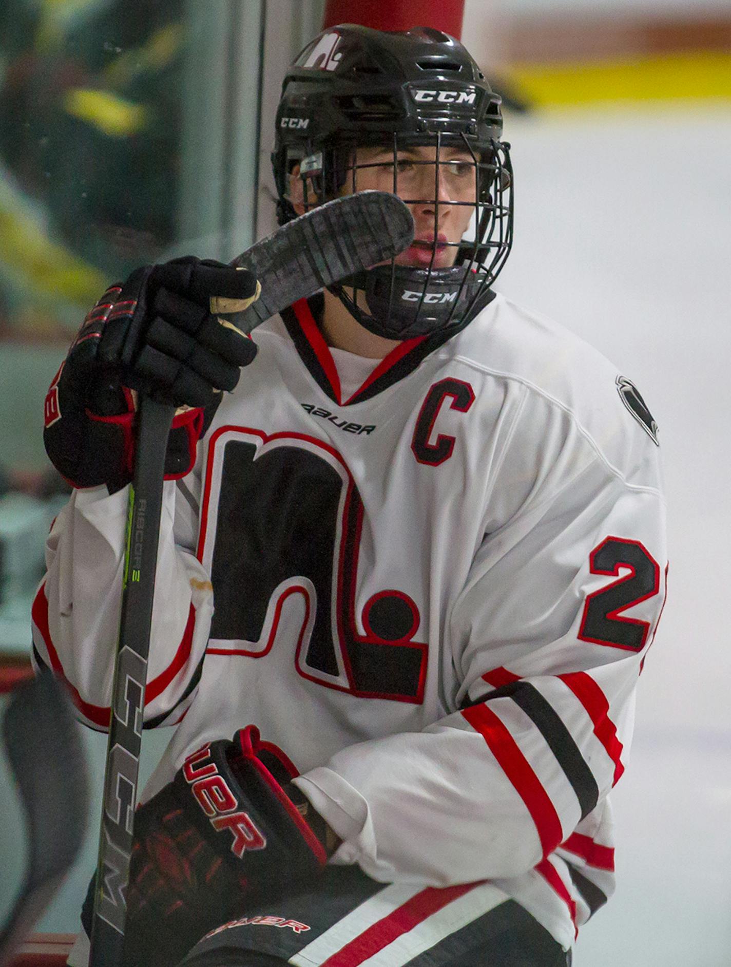 Scott McNeely, Lakeville North. Burnsville at Lakeville North boys hockey, 12-11-14, Panthers won 4-1