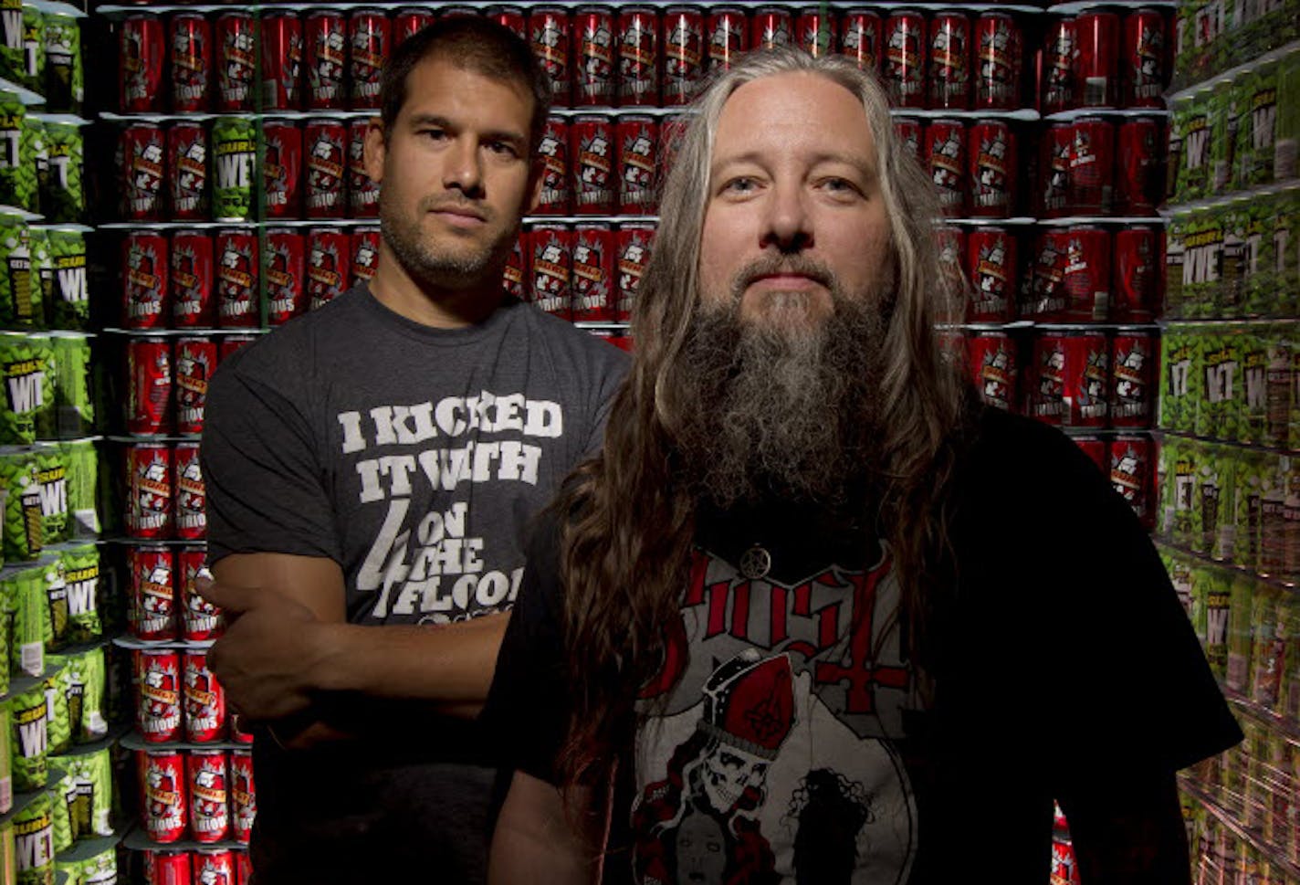 Todd Haug, right, is stepping down from Surly Brewing. He's shown here with Omar Ansari, founder and president of Surly.