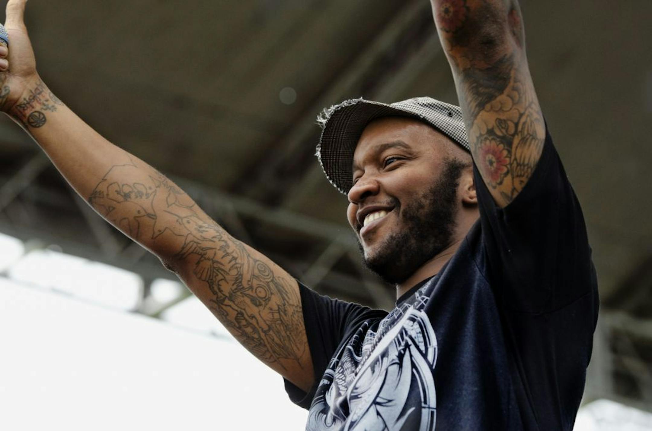 P.O.S. urged everybody to clap, even the VIPs.