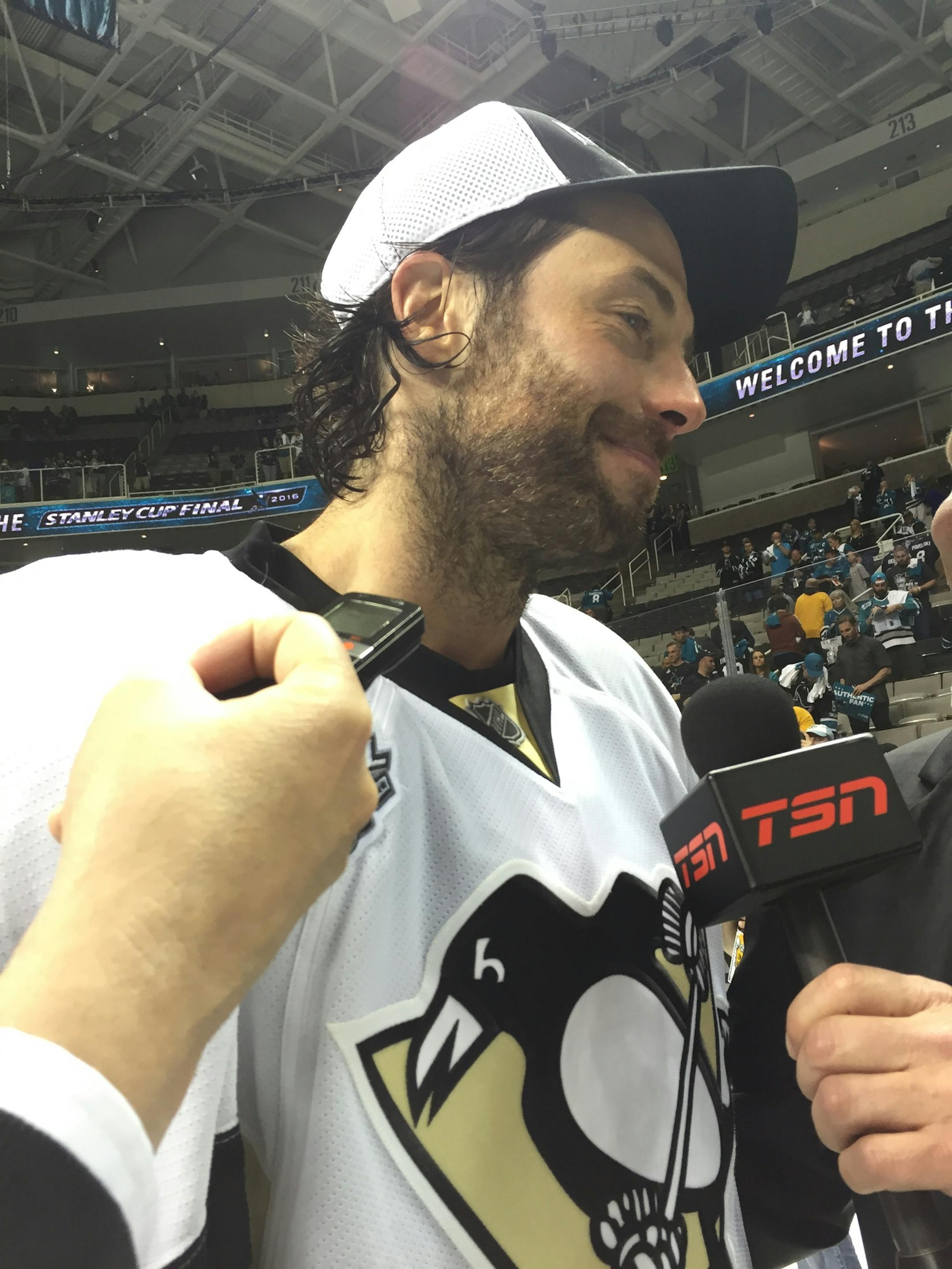Matt Cullen after winning the Stanley Cup in 2016.
