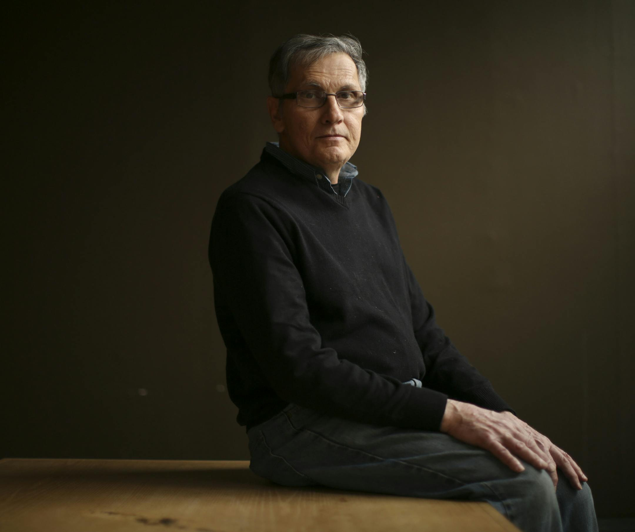 Steve Busa at Red Eye Theater Wednesday afternoon. ] JEFF WHEELER ï jeff.wheeler@startribune.com Steve Busa is living a medical breakthrough. In late March, he'll finish taking 90 days worth of a new medication that likely will cure him of a liver ailment that otherwise might lead to cancer, a liver transplant and even his death. So, he thinks the drug is well worth a retail price of $1,000 per pill. Busa was photographed Wednesday afternoon, March 18, 2015 in an office at Red Eye Theater i