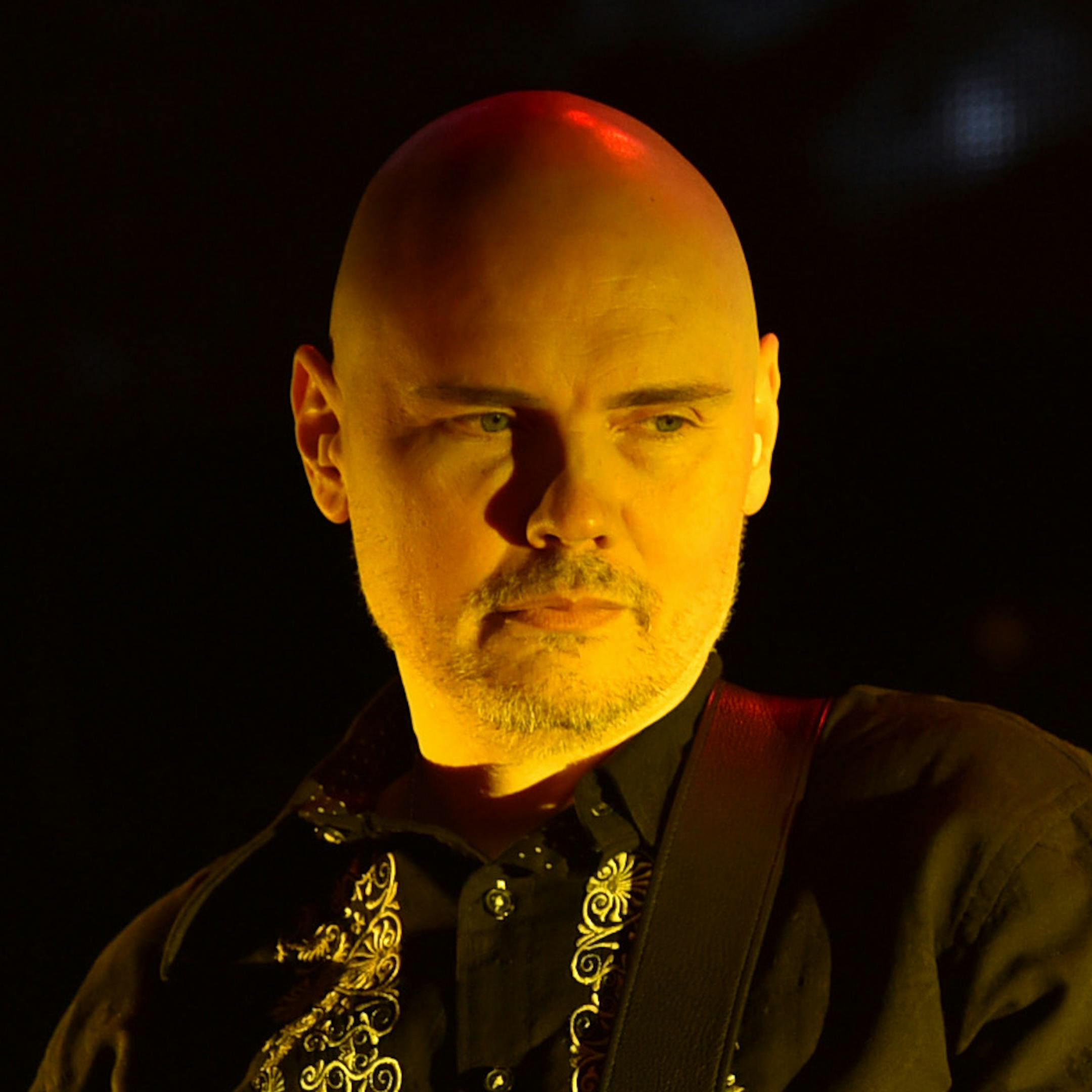 Billy Corgan, of The Smashing Pumpkins, performs at the 25th annual KROQ Almost Acoustic Christmas at The Forum on Sunday, Dec. 14, 2014, in Inglewood, Calif. (Photo by John Shearer/Invision/AP) ORG XMIT: INVW