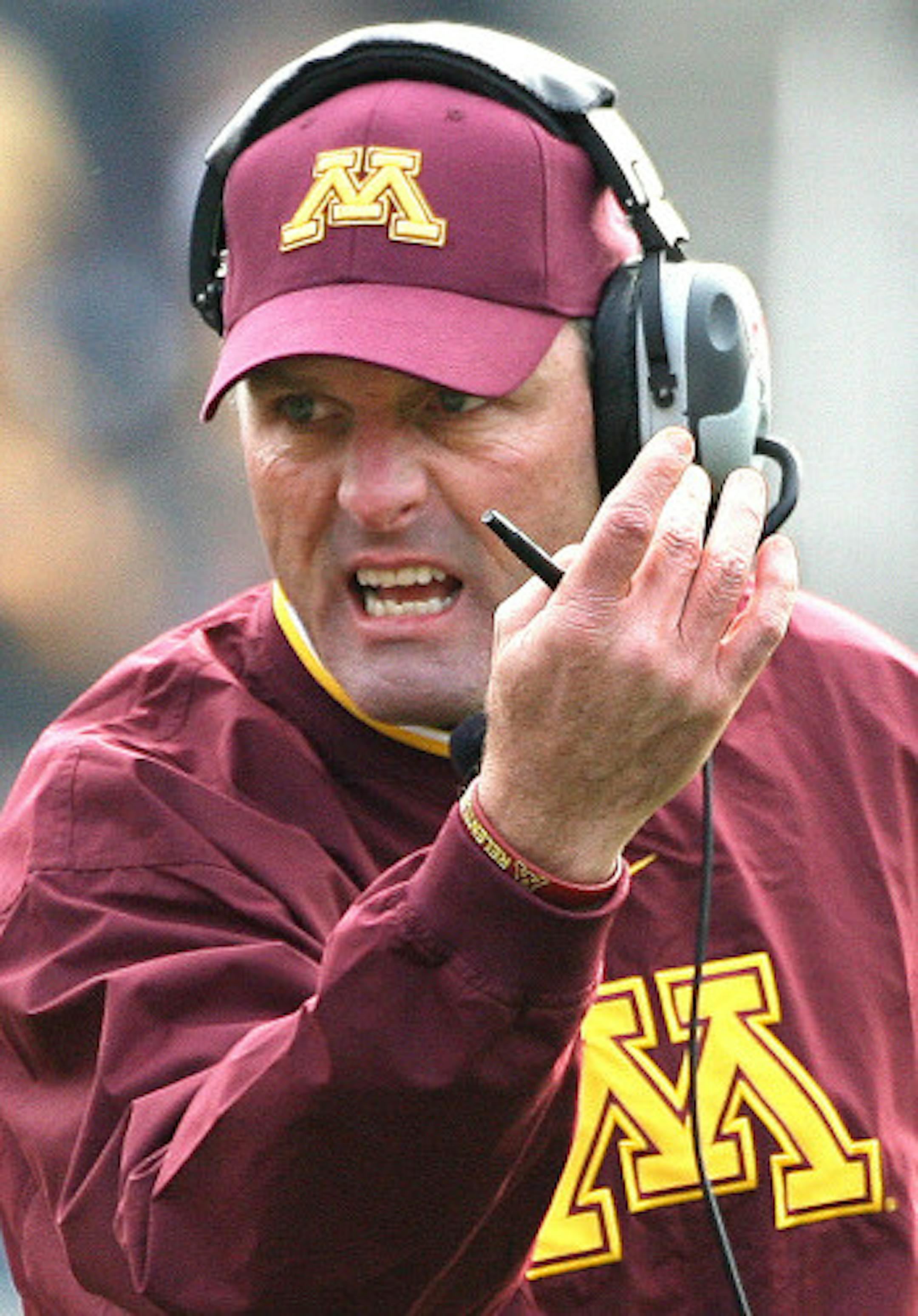 Gophers head coach Tim Brewster