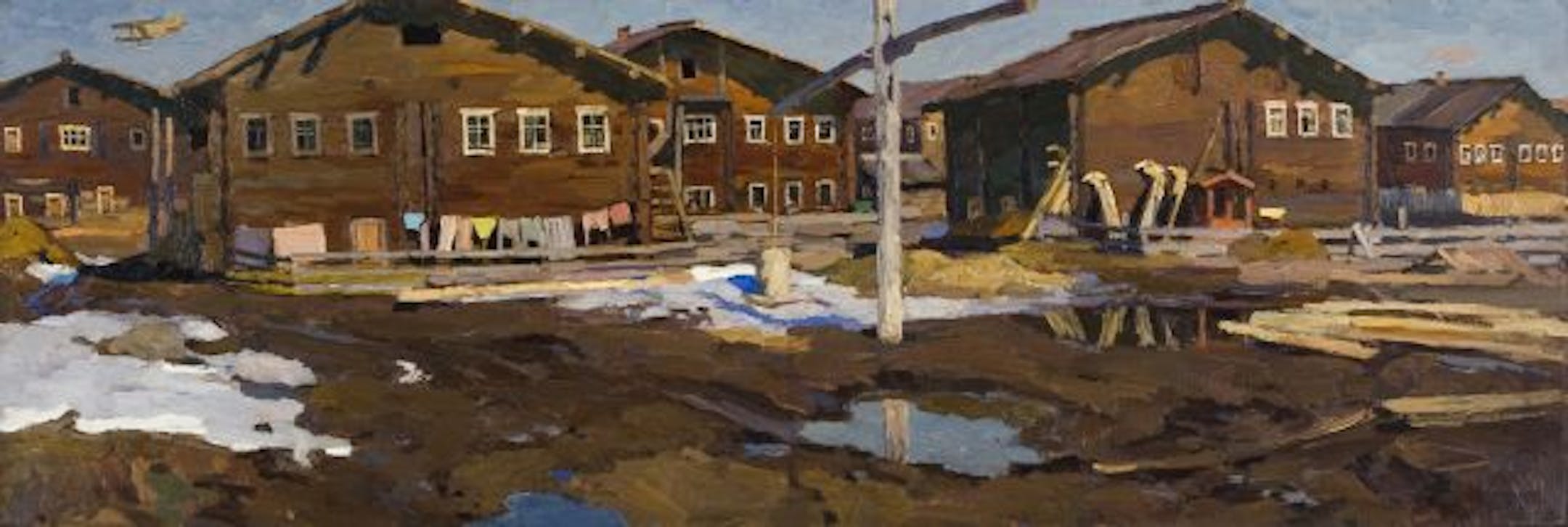 Northern Village show here, painted in 1960 by Yuri Ivanovich Semenyuk.