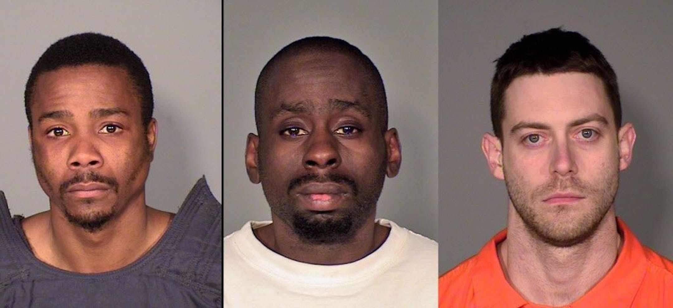 Left to right: Ronald Conway, Cass Cordel Oneal, Eric Benner have been charged in connection with a double slaying at the Midway Motel in St. Paul.