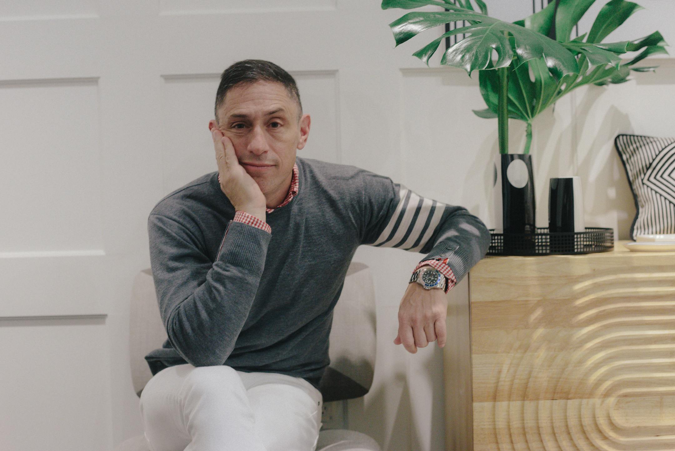 Jonathan Adler with items from his new collection Now House, which he designed for Amazon.