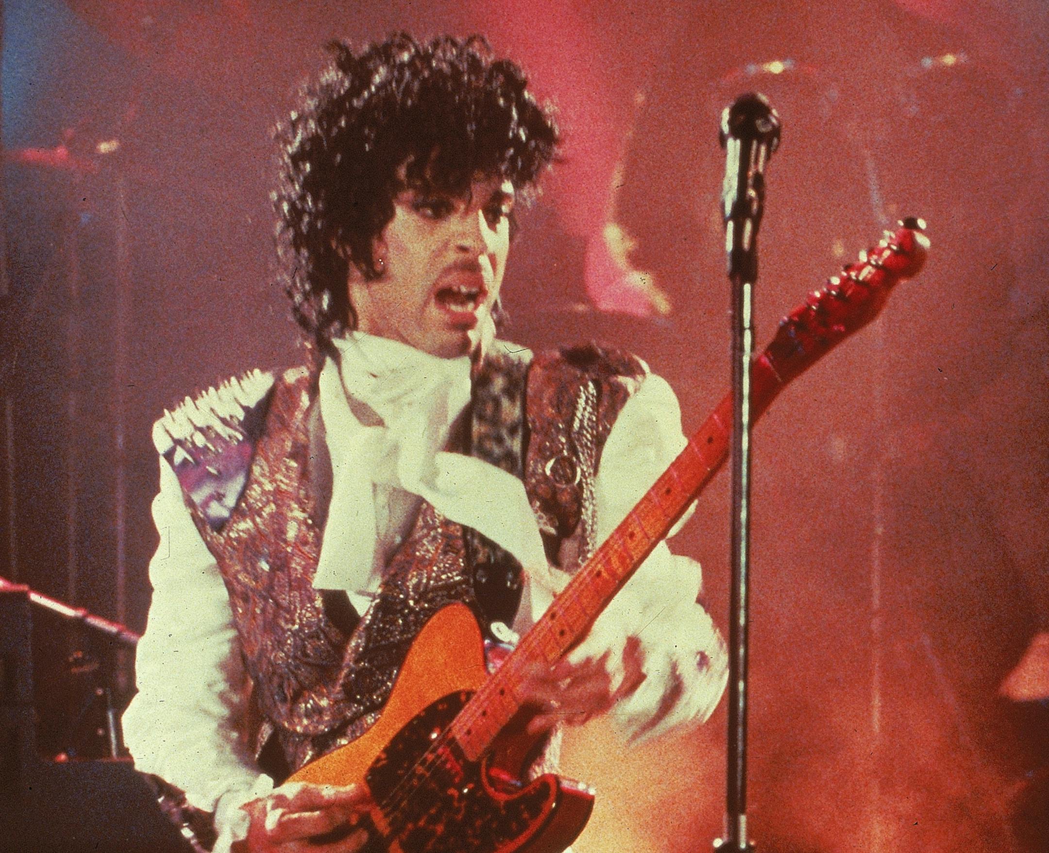 Prince performs in his debut movie "Purple Rain," the 1984 rock opera about a young man's search for artistic accomplishment and love.