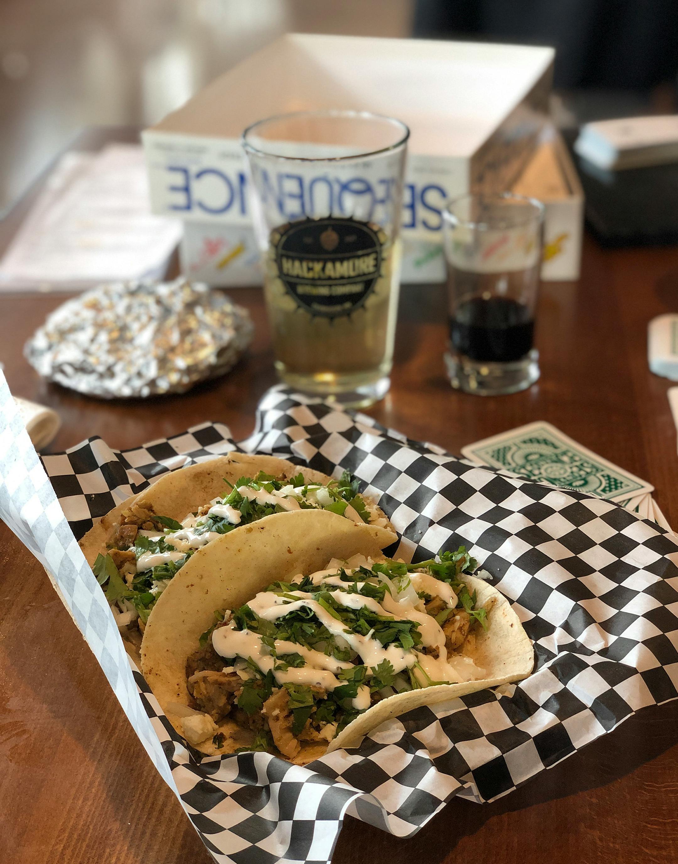 The Salsa Collaborative's menu includes citrus mojo chicken tacos, topped with lime crema, onion, cilantro and queso fresco ($16). Nicole Hvidsten, Star Tribune