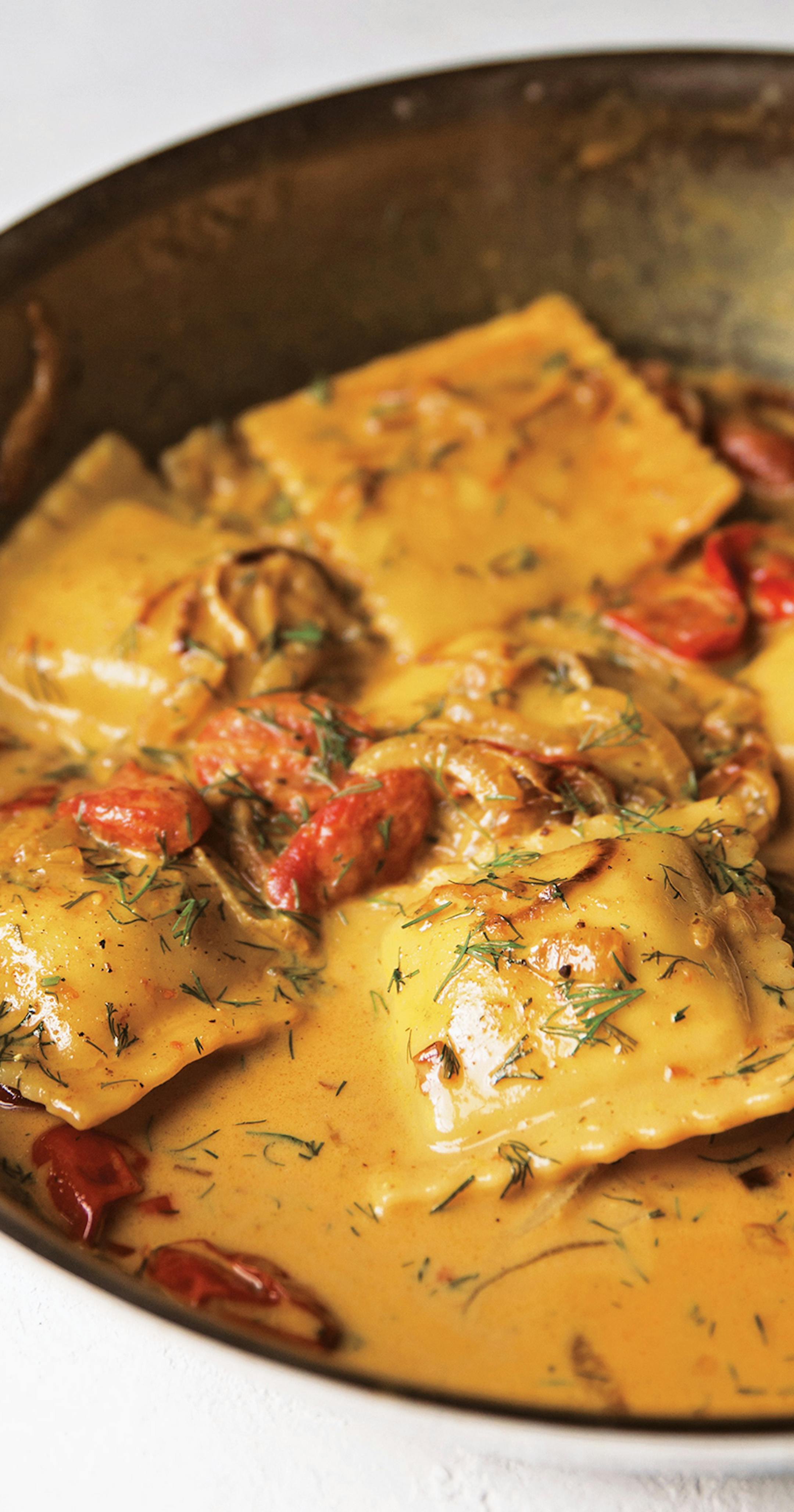 Butternut Squash Ravioli, for Sunday Suppers
Reprinted with permission from Food You Love But Different by Danielle Oron, Page Street Publishing Co. 2019. Photo credit: Danielle Oron