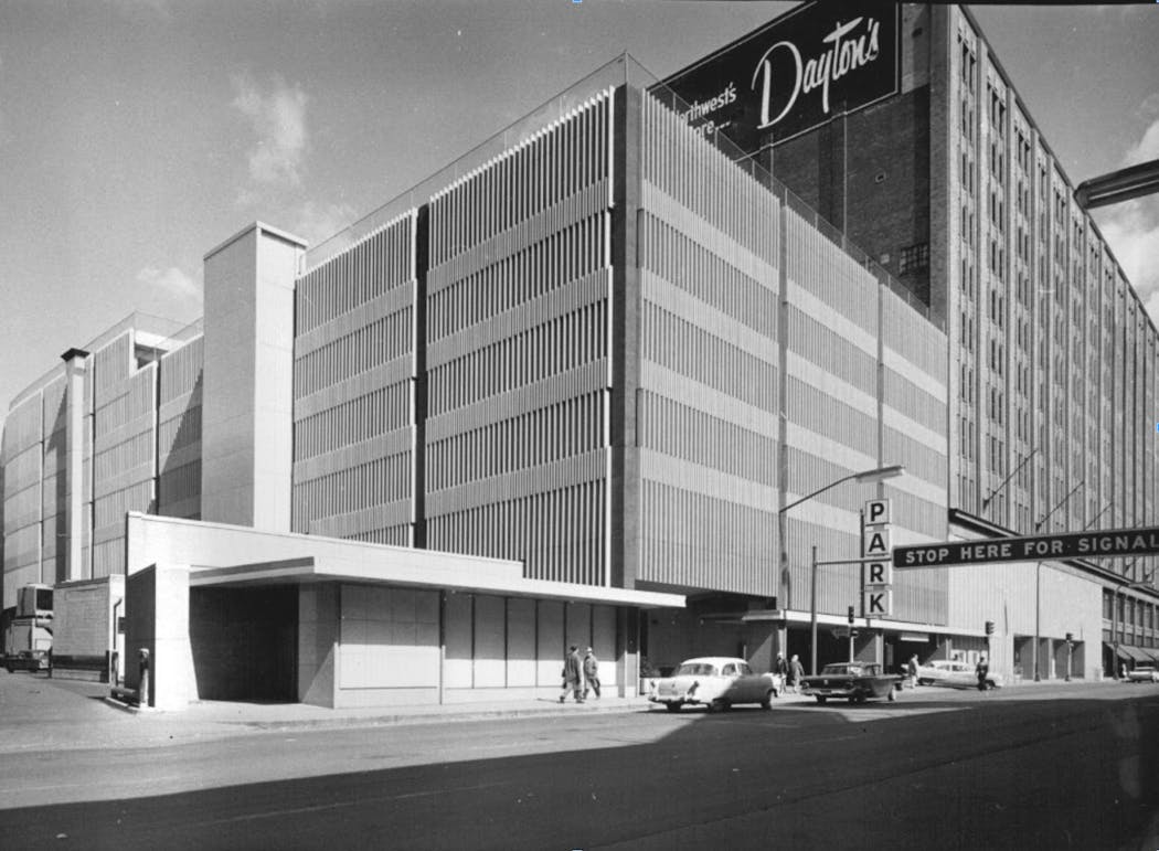The Dayton's ramp was considered a modern beauty when it was built in 1959.