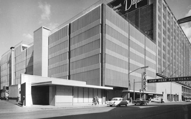 The Dayton's ramp was considered a modern beauty when it was built in 1959.