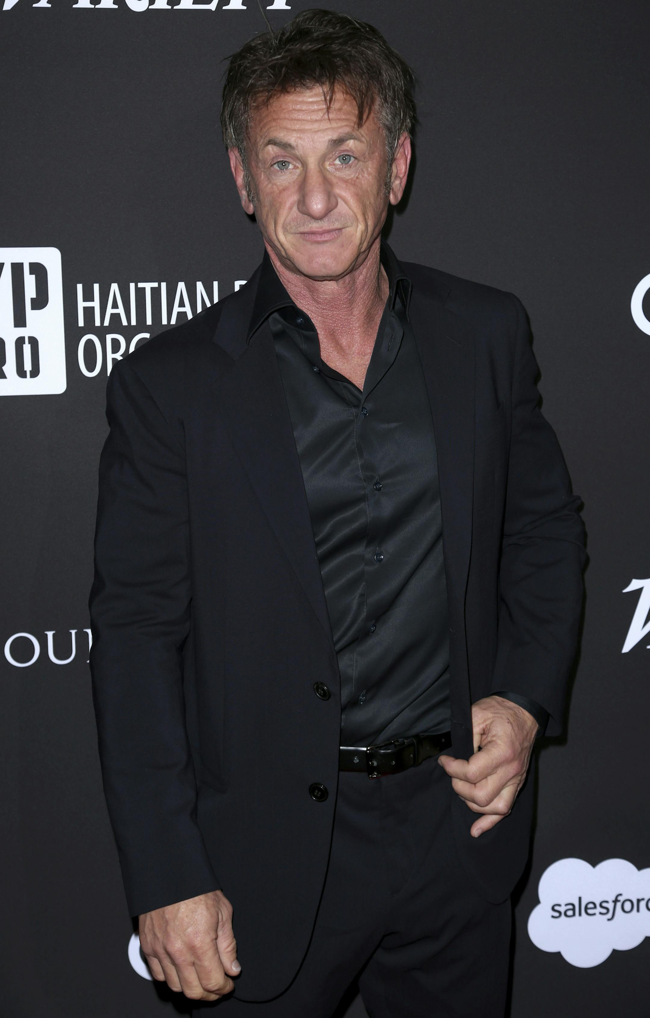 Sean Penn arrives at the 2018 Sean Penn J/P Haitian Relief Organization Gala at Milk Studios on Saturday, Jan. 6, 2018, in Los Angeles. (Photo by Willy Sanjuan/Invision/AP)