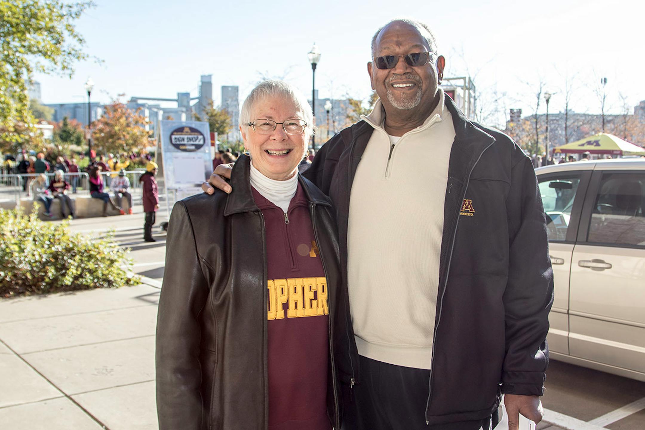 Connie Thompson and John Thompson (alum football).