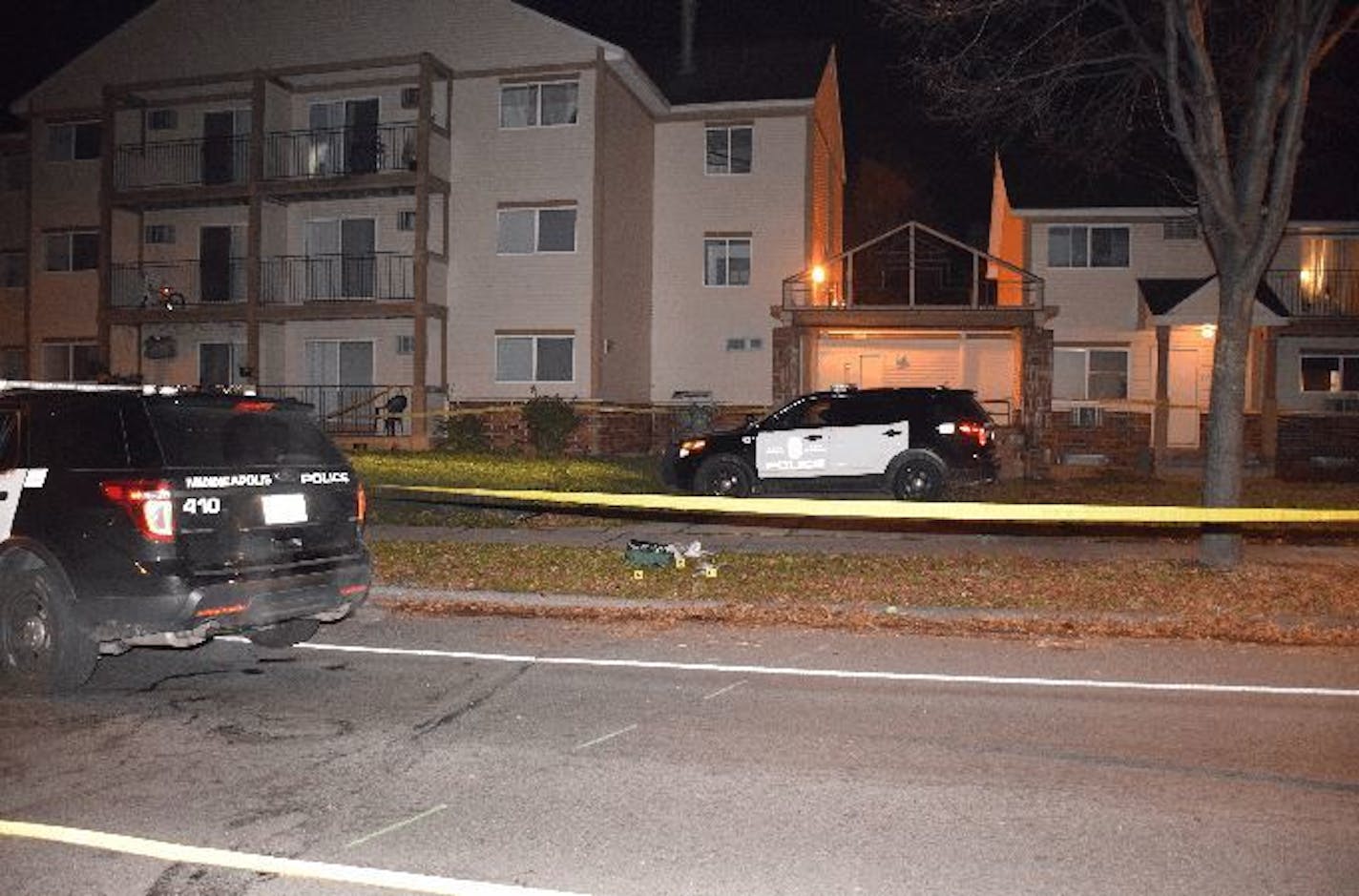 A photograph of the scene where Jamar Clark was fatally shot is part of the investigative file in the case.