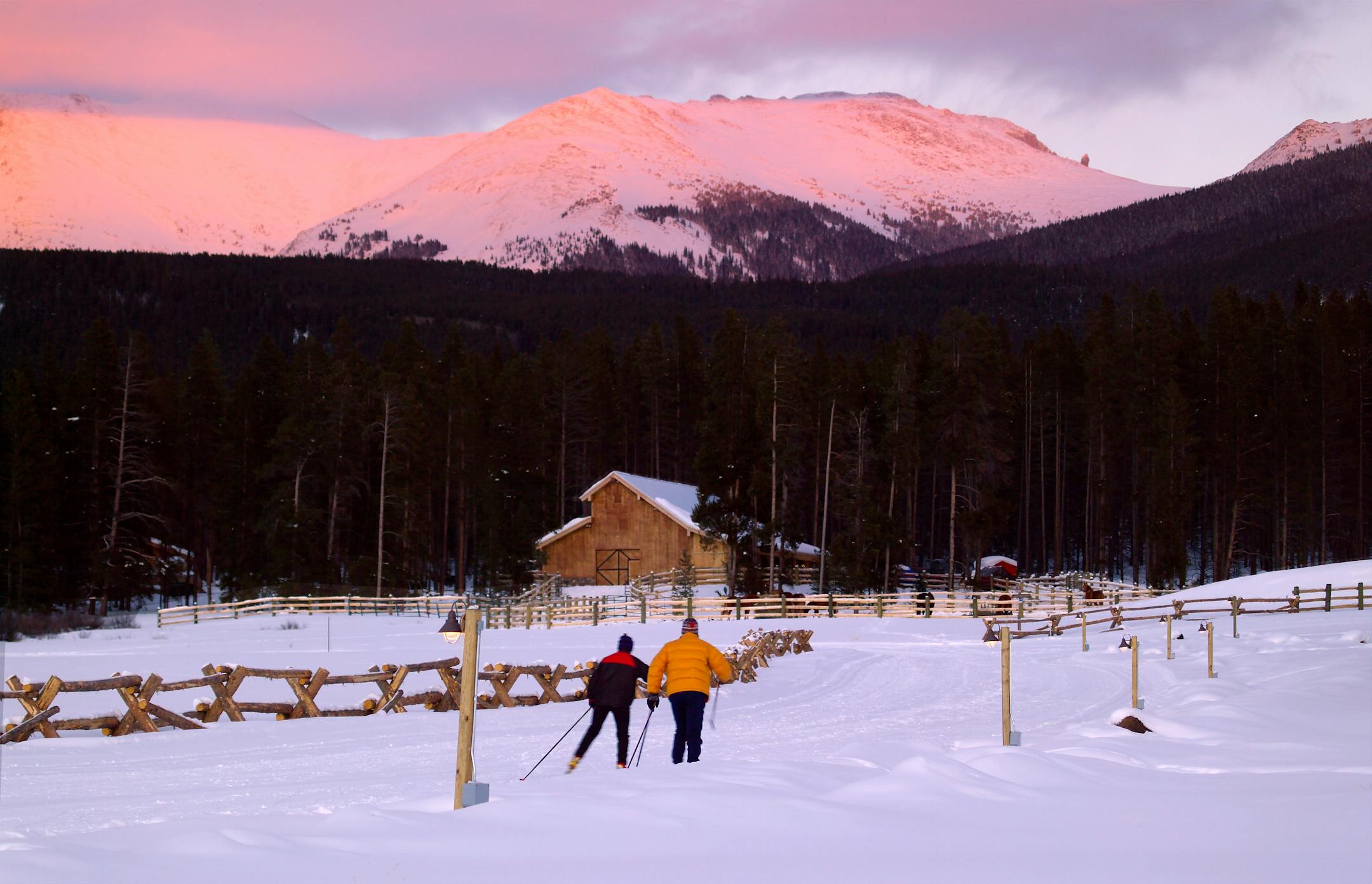 Devil's Thumb Ranch Cross-country skiing at Devil's Thumb Ranch near Winter Park, Colo.