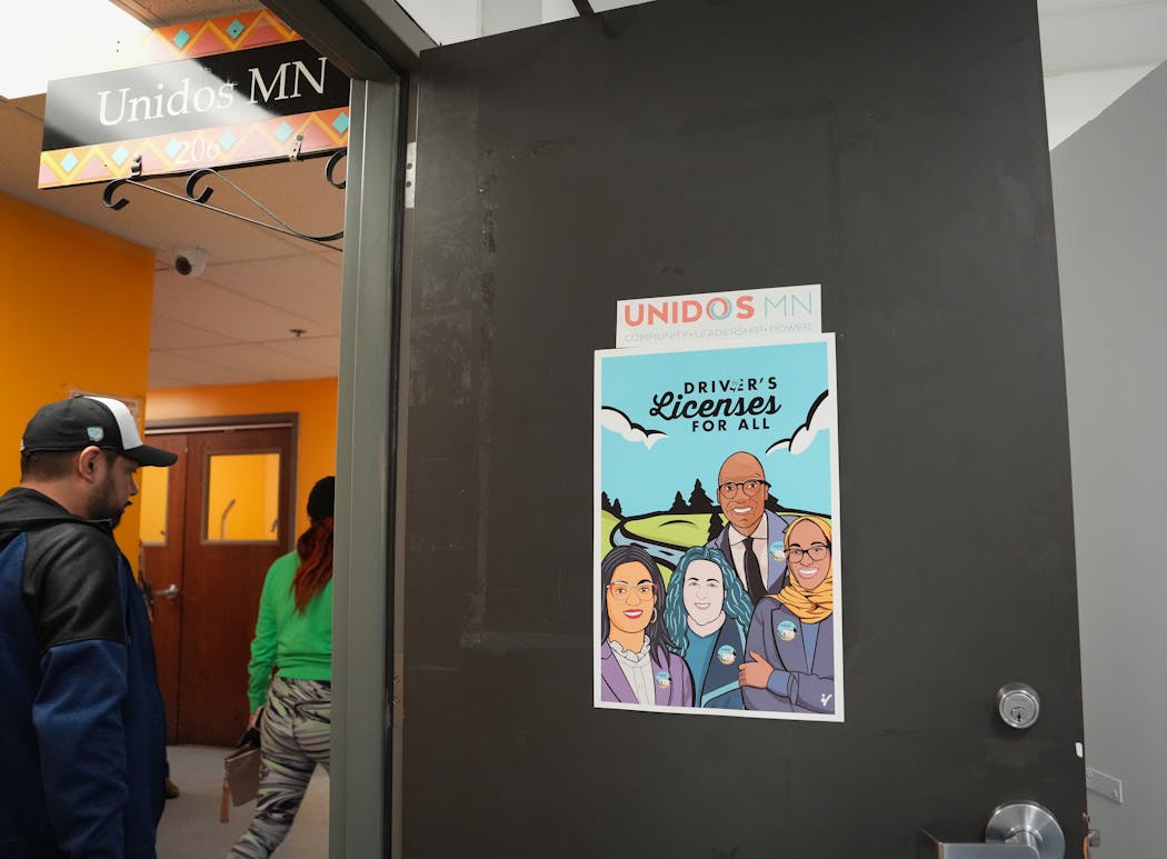 State employees this month helped answer questions about the new driver’s license law at the Unidos MN offices inside Mercado Central in Minneapolis.
