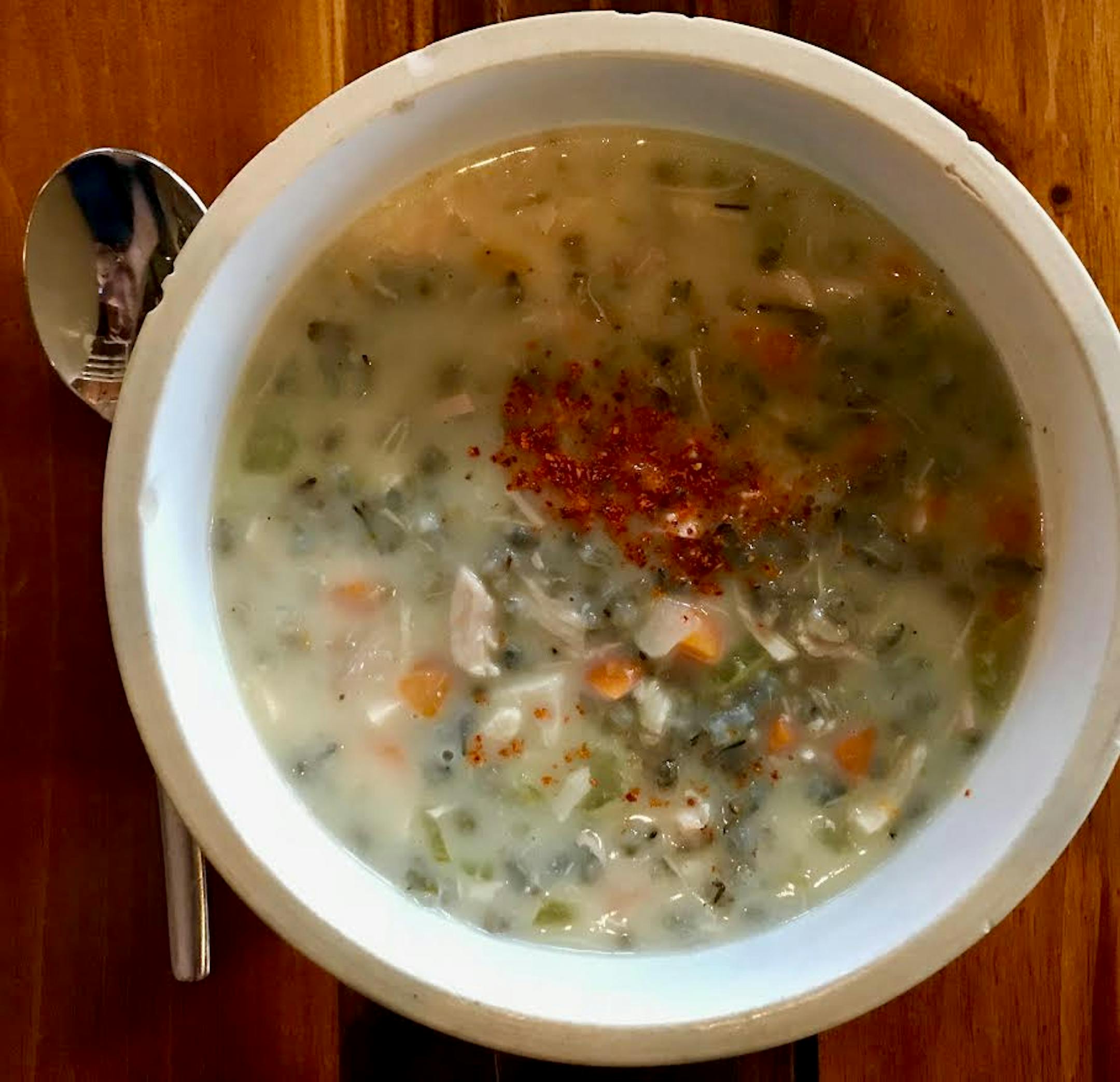 Wild rice soup at Tullibee.