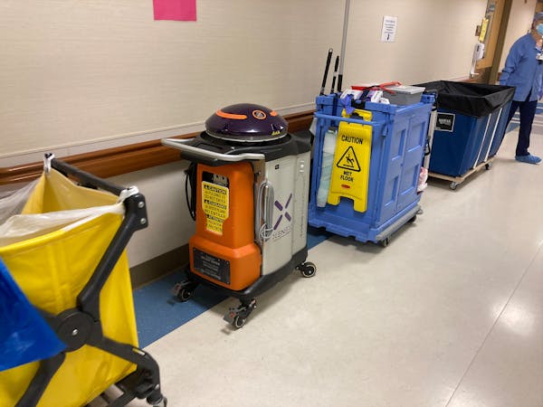 A UV cleaning robot is one of the tools Twin Cities hospitals are using to prevent patients who come to the emergency department from being infected w
