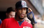 Minnesota Twins center fielder Byron Buxton bats in the seventh inning of a baseball game against the Los Angeles Angels on Sunday, April, 17, 2016 in