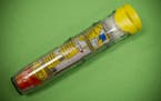 FILE -- An EpiPen in Ashburn, Va., Aug. 31, 2012. Lawmakers are demanding answers from Mylan, which produces the lifesaving allergy device, on why its
