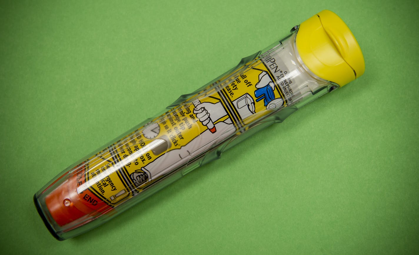 FILE -- An EpiPen in Ashburn, Va., Aug. 31, 2012. Lawmakers are demanding answers from Mylan, which produces the lifesaving allergy device, on why its cost has increased 400 percent in 2016, since the company acquired the product in 2007. (Karen Kasmauski/The New York Times)