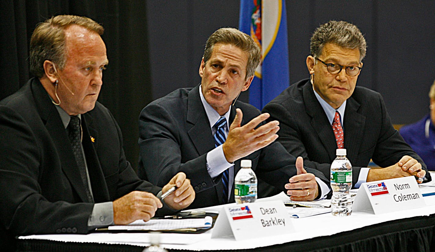 Dean Barkely, Norm Coleman, Al Franken