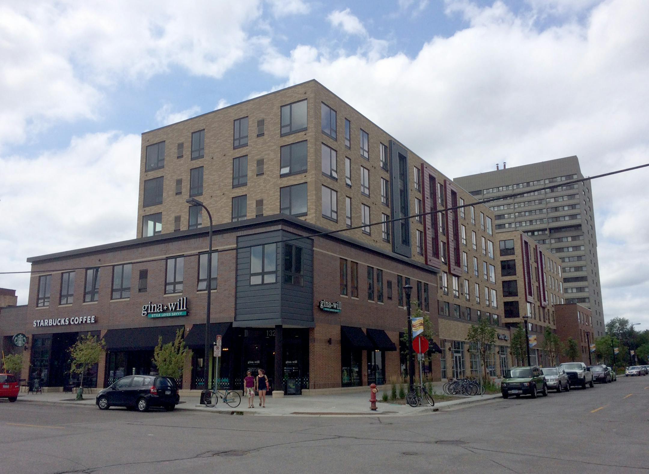 This new mixed-use development, with rental units above and retail at street level, occupies the corner of 5th Street and 14th Avenue SE., former site of House of Hanson, the Bookhouse and other stores.